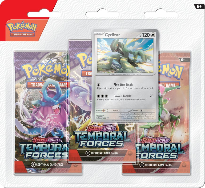 Pokemon Scarlet and Violet 5 Temporal Forces 3-Pack Blister
