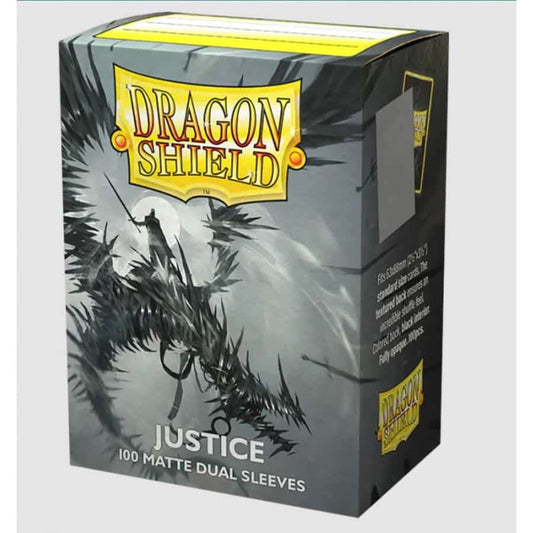 Dragon Shield - 100ct Box Dual Matte - Silver "Justice"