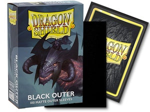 Dragon Shield Sleeves: Outer Sleeves Standard Matte - Black 100CT