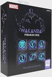 MARVEL BLACK PANTHER PREMIUM D6 DICE SET (6CT)